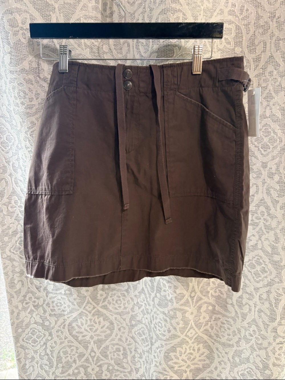 Gap 10 Brown Drawstring Utility Skirt